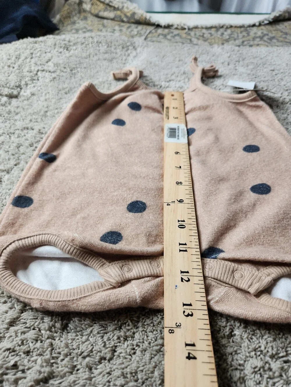 Grayson Mini Baby Girls' Polka Dots Romper - Brown 6-9M